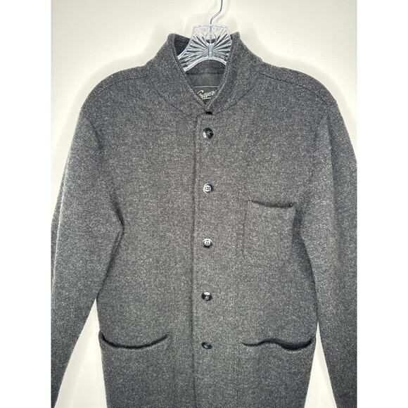 Grayers 100% Lambswool Charcoal Preppy Jacket Cardigan Mens medium - Picture 4 of 16